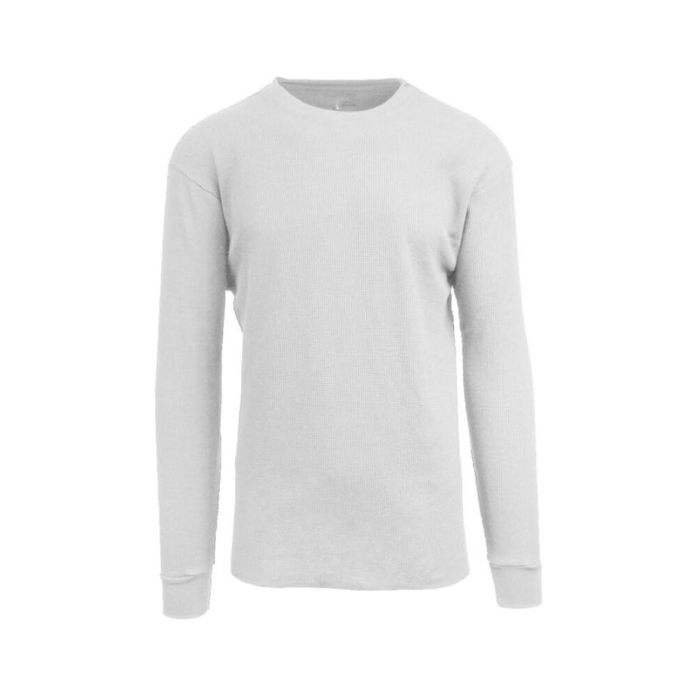 BLUE ICE Mens Thermal Basic T-Shirt, White, M, DM